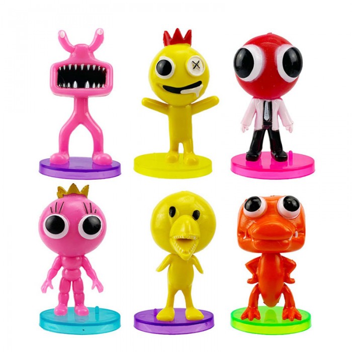 6 Mini Figurines Rainbow Friends