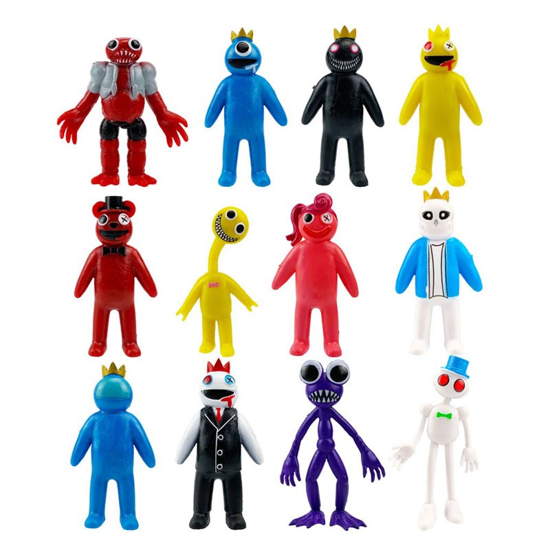 Jiumaocleu Lot de 12 figurines Rainbow Friends – Personnages de