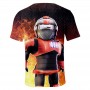 T-shirt Roblox Pompier dos