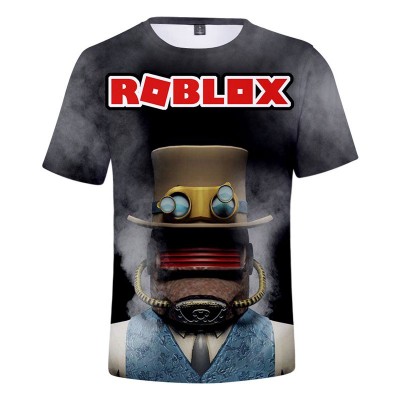 Roblox-t-shirt À Manches Courtes En Coton Fin Pour Garçons Et